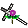 New Life Lutheran Church Logo with a cross and Rose